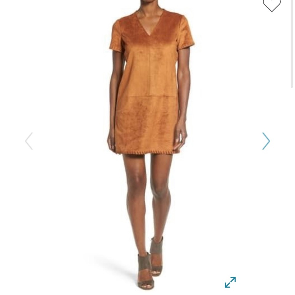 Marcella Faux Suede Shift Dress